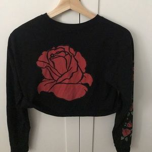 Urban outfitters rose cropped tee